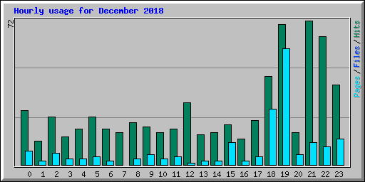 Hourly usage for December 2018